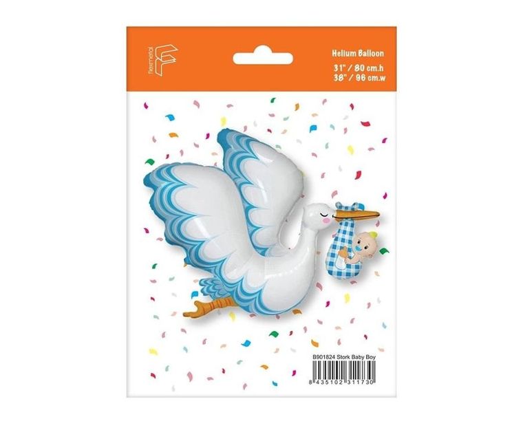 Godan, balon foliowy Bocian Baby Boy, FX, 61 cm