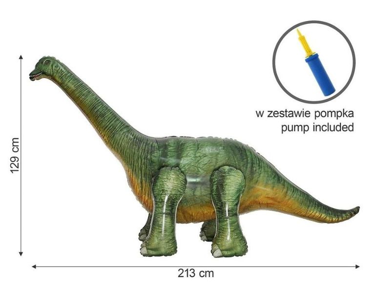 GoDan, balon foliowy, Dino Brachiozaur, 213-86-129 cm