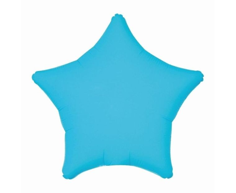 Godan, balon foliowy, gwiazda, fluor niebieski, 46 cm