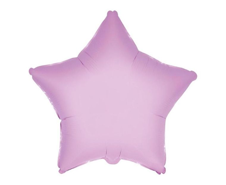 Godan, balon foliowy, gwiazda, różowa delikatna, 46 cm
