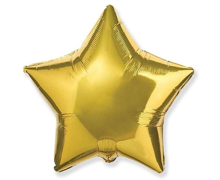 Godan, balon foliowy, gwiazda, złota, 46 cm