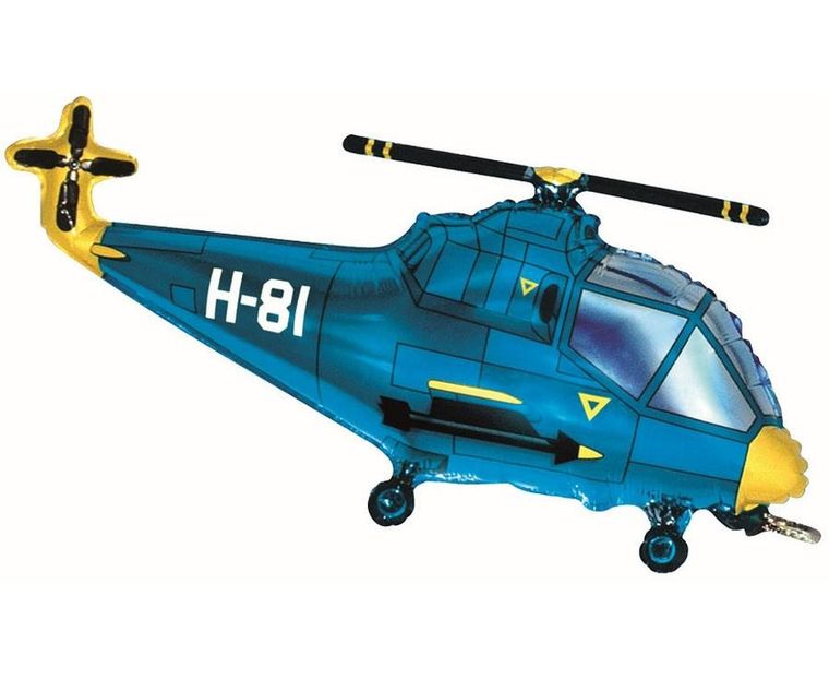 Godan, balon foliowy, helikopter, niebieski, 57-96