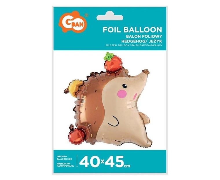 GoDan, balon foliowy Jeżyk, 40-45 cm