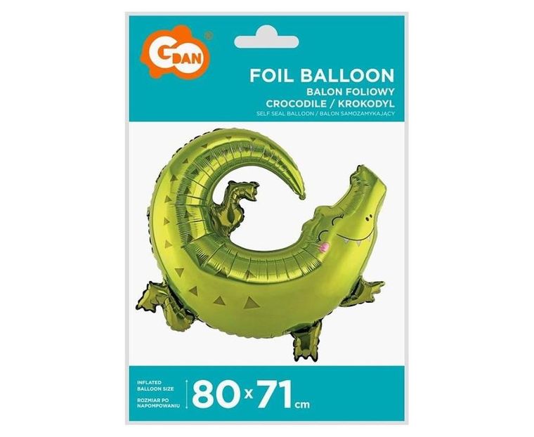 GoDan, balon foliowy, krokodyl, 80-71 cm