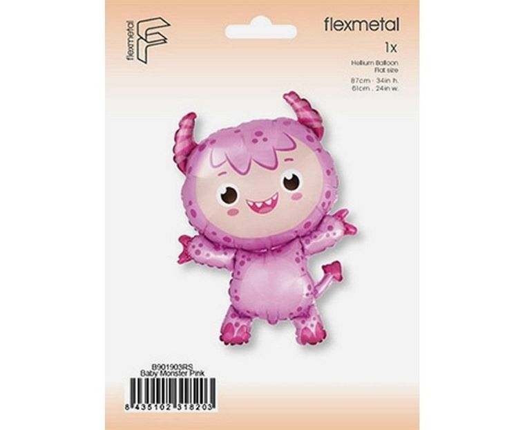 GoDan, balon foliowy, Mały różowy potwór, 86 cm