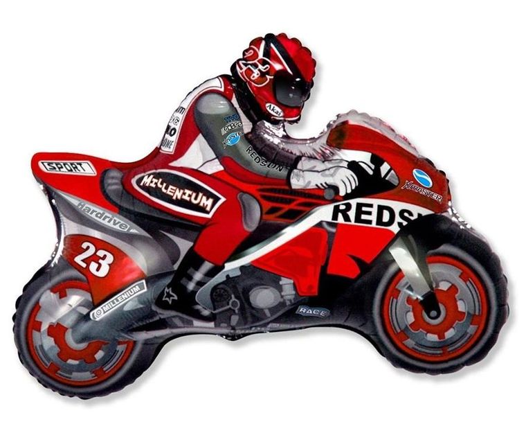 GoDan, balon foliowy, motor czerwony, 84 cm