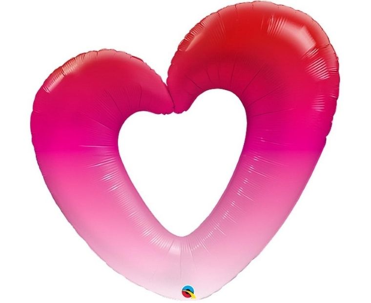 GoDan, balon foliowy, Pink Ombre Heart, 107 cm