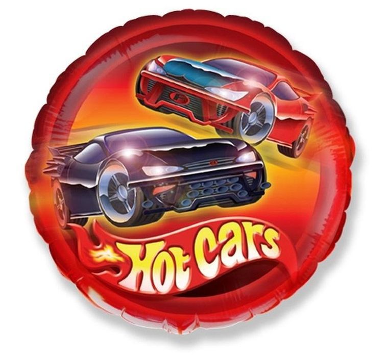 Godan, balon foliowy Samochody Hot Cars okrągły FX, 46 cm