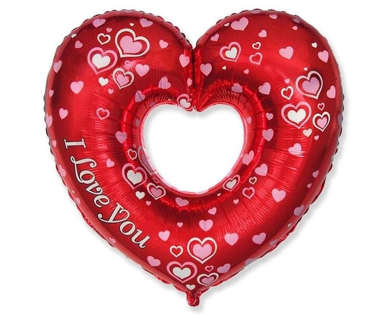 Godan, balon foliowy, serce i love you, 61 cm