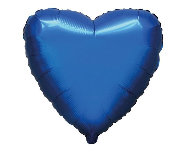 Godan, balon foliowy, serce satynowy, czarny, 46 cm
