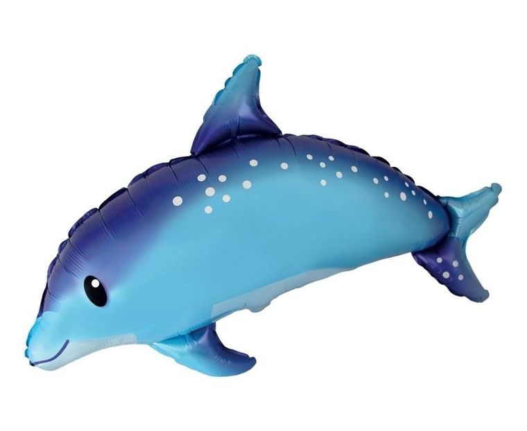 Godan, balon foliowy, słodki delfin, niebieski, 61 cm