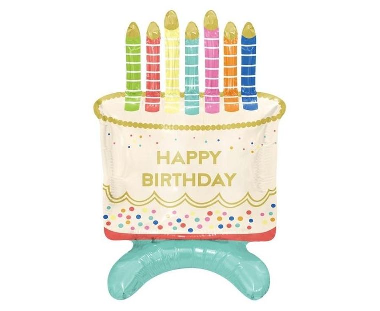 Godan, balon foliowy, Tort Happy Birthday, 33-48-24 cm, 1 szt.