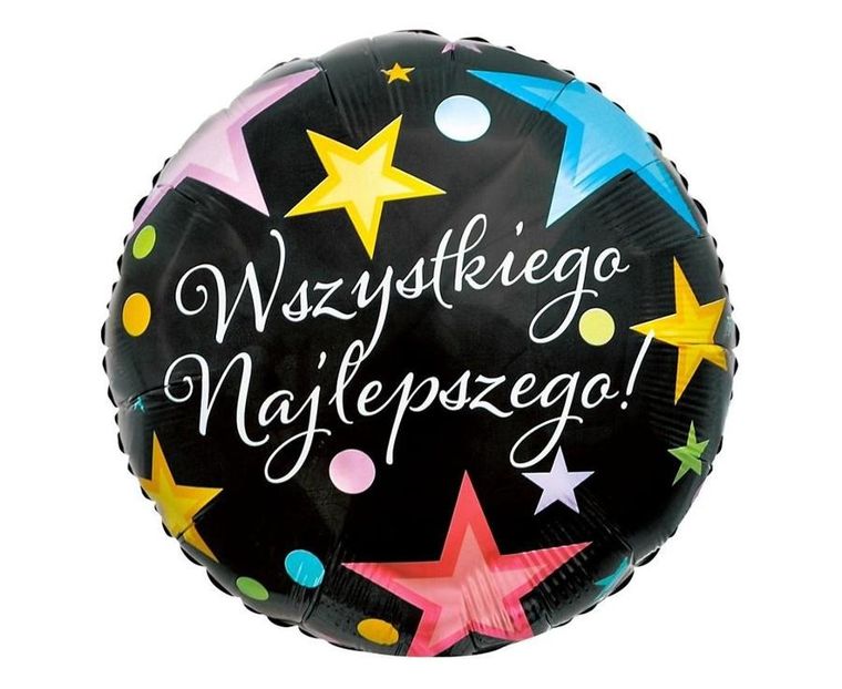 GoDan, balon foliowy, Wszystkiego Najlepszego, 18 cali