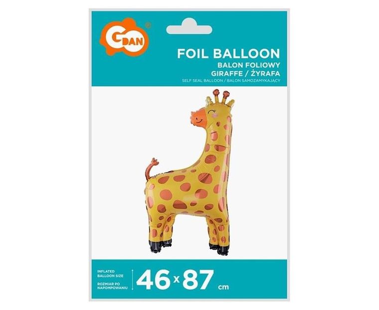Godan, balon foliowy, Żyrafa, 46-87 cm