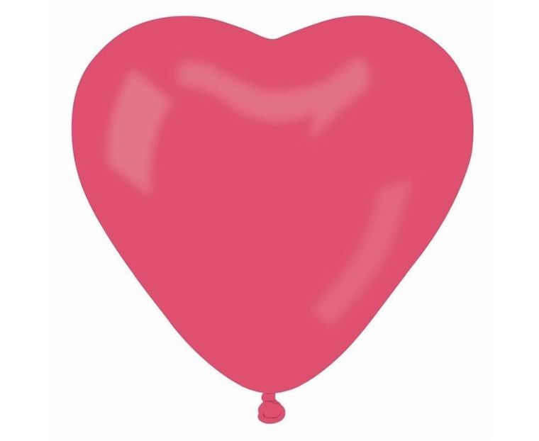 GoDan, balon pastel, serce duże, czerwony, 50 szt.