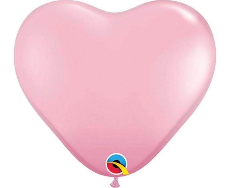 GoDan, balon, serce, pastelowy różowy, 15 cm, 100 szt.