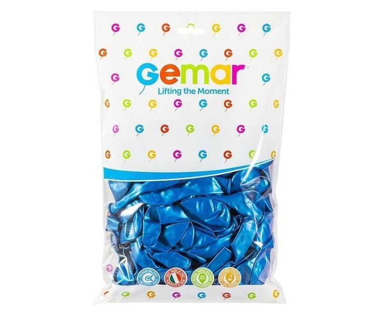 GoDan, balony metaliczne, granatowe, 30 cm, 100 szt.