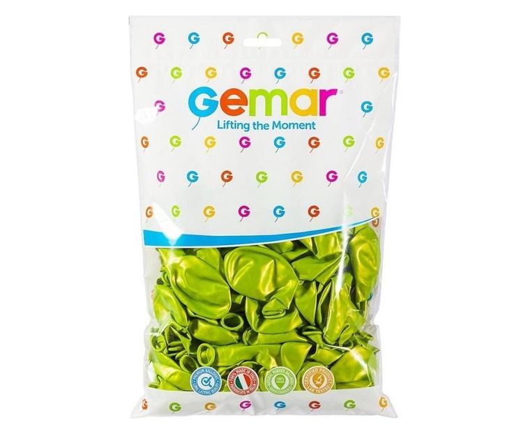 Godan, balony metaliczne pistacjowe, 25 cm, 100 szt.