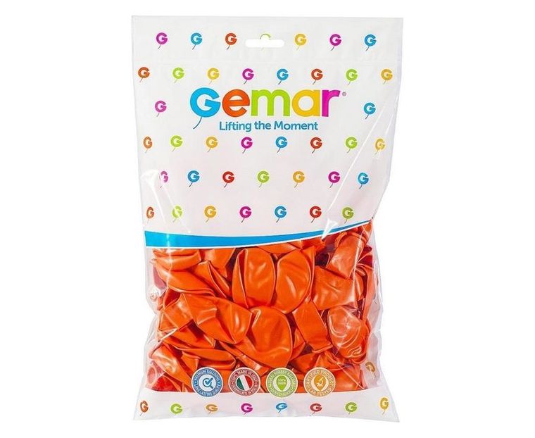 Godan, balony metaliczne, pomarańczowe, 100 szt.