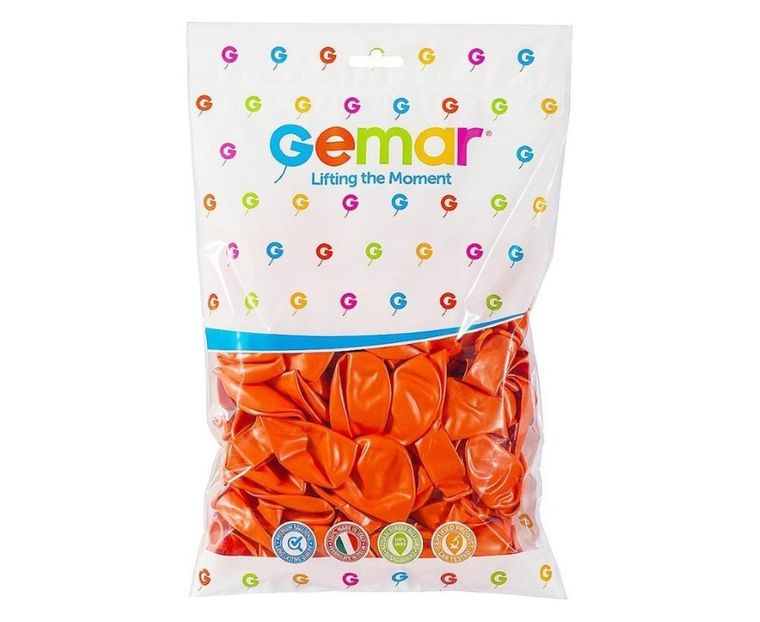 GoDan, balony, metaliczne, pomarańczowe, 100 szt.