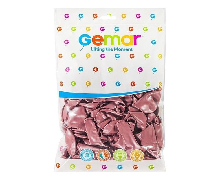 Godan, balony metaliczne różowo-Złote, 30 cm, 100 szt.