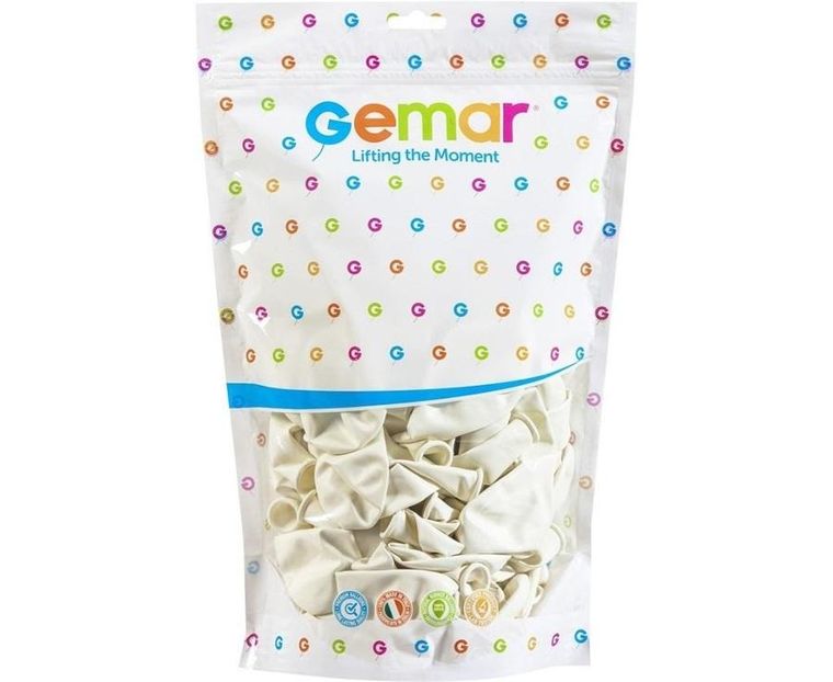 GoDan, balony pastelowe, białe, 33 cm, 50 szt.