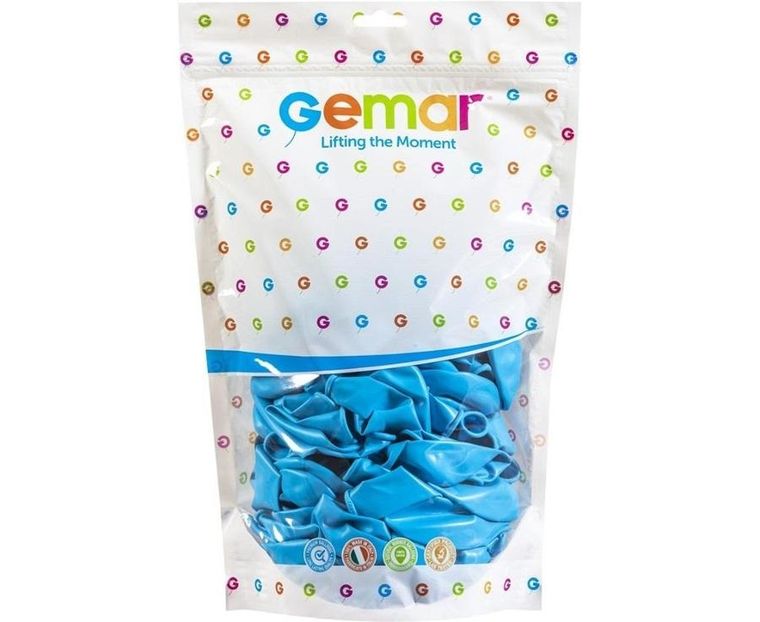 GoDan, balony pastelowe, błękitne, 33 cm, 50 szt.