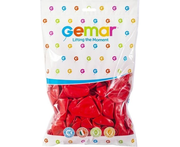 GoDan, balony, pastelowe, czerwone, 21 cm, 100 szt.