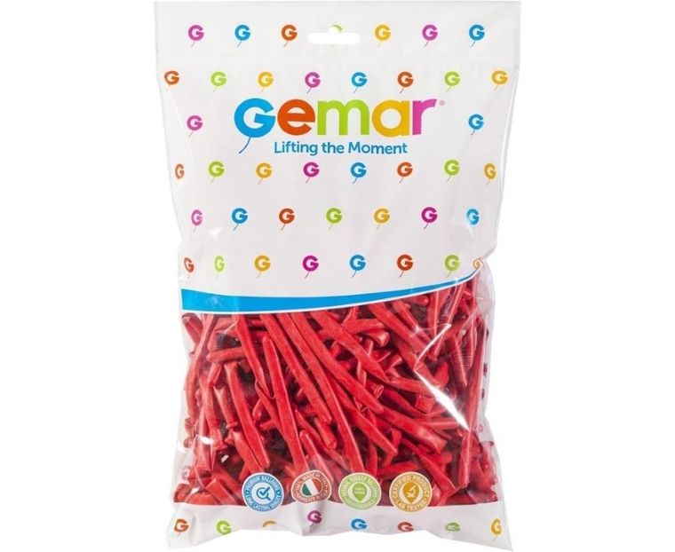 GoDan, balony, rurki włoskie, czerwone, 5 cm, 100 szt.