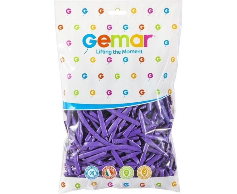 GoDan, balony, rurki włoskie, fioletowe, 100 szt.
