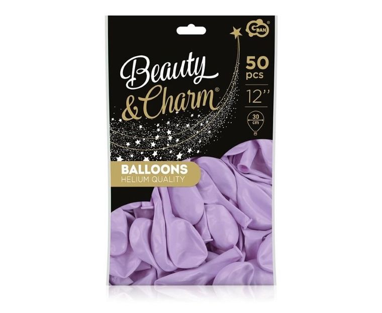 GoDan, Beauty&Charm, balony makaronowe, lawenda, 30 cm, 50 szt.