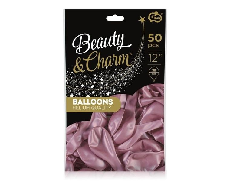 GoDan, Beauty&Charm, balony metaliczne, 30 cm, 50 szt.