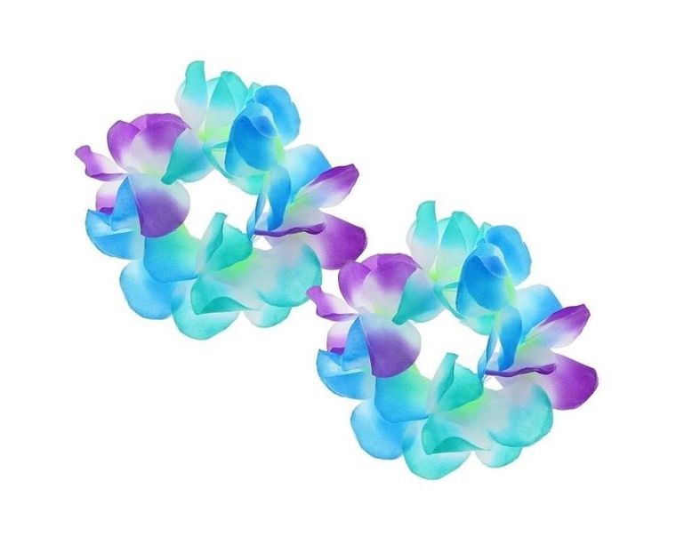 GoDan, bransoletki hawajskie, niebiesko-fioletowe, 2 szt.