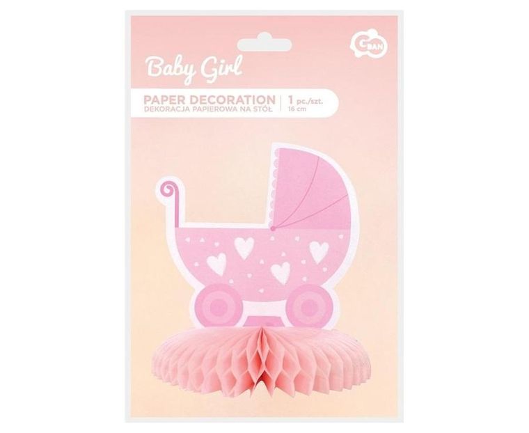 Godan, dekoracja papierowa na stół, wózek, 16 cm