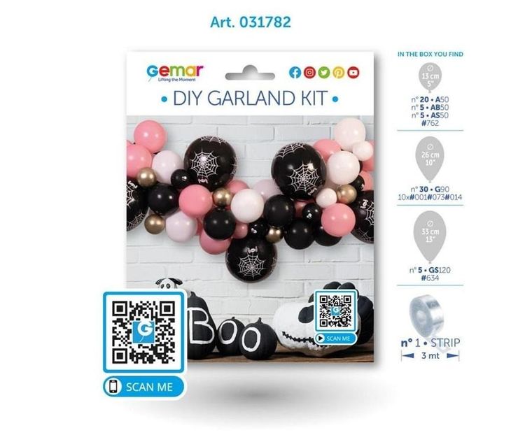 Godan, girlanda balonowa, Halloween