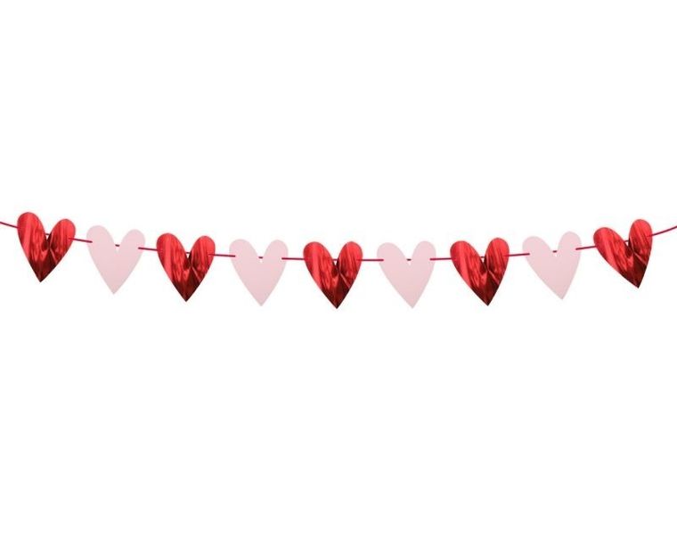 GoDan, girlanda papierowa, serca, 200 cm