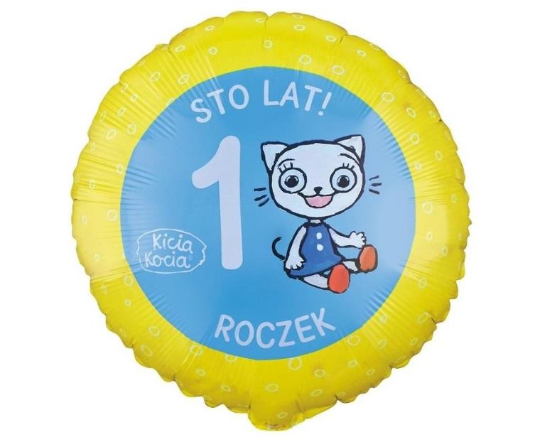 GoDan, Kicia Kocia, balon foliowy, 1 roczek, 46 cm