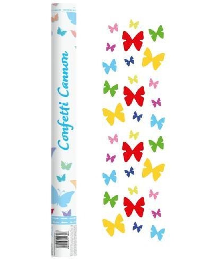 GoDan, konfetti pneumatyczne, kolorowe motylki, 60 cm