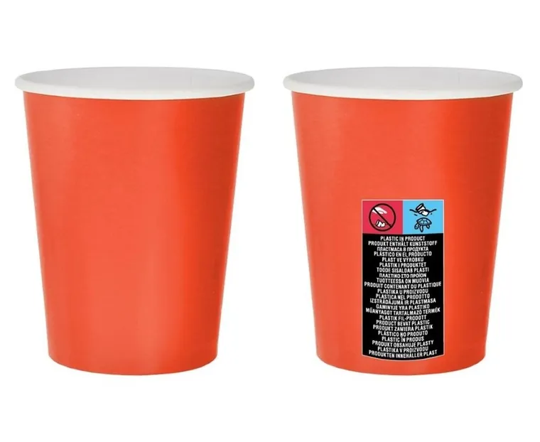 GoDan, kubeczki papierowe, czerwone 250 ml, 14 szt.