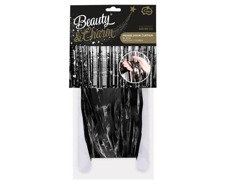 GoDan, kurtyna dekoracyjna, czarna, 90-240 cm