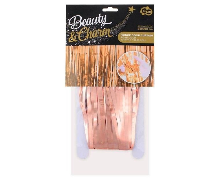 Godan, kurtyna dekoracyjna, różowo-złota, 90-240 cm