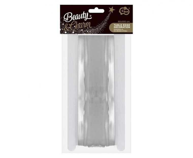 GoDan, kurtyna dekoracyjna, srebrna, 80-300 cm