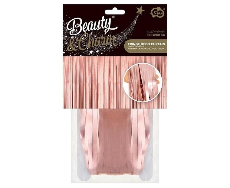 Godan, kurtyna matowa, różowo-złota, 100-200 cm