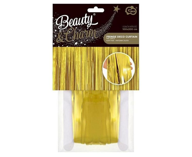 GoDan, kurtyna matowa, złota, 100-200 cm