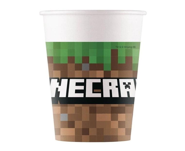 GoDan, Minecraft, kubek papierowy, 200 ml, 8 szt.