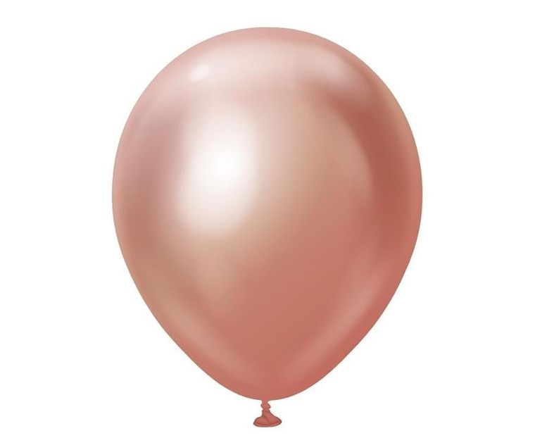 Godan, Mirror, balony lateksowe chromowane, Rose Gold, 25 szt.