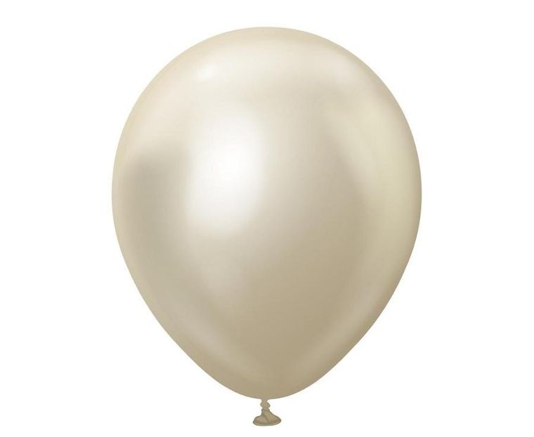 Godan, Mirror, balony lateksowe chromowane, White Gold, 25 szt.