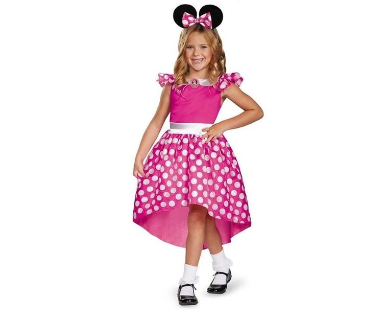 GoDan, Myszka Minnie Pink Classic, strój dla dzieci, rozmiar S, 5-6 lat