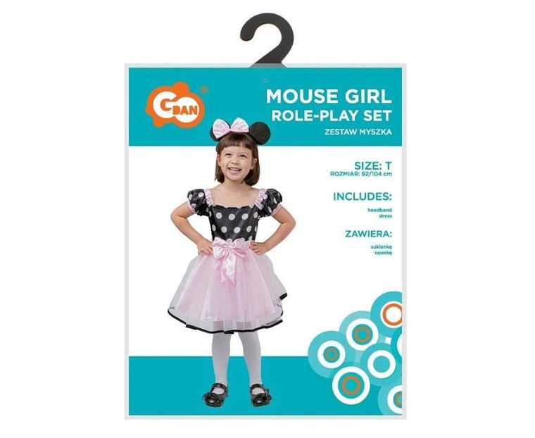 GoDan, Myszka, strój dla dzieci, rozmiar 92/104 cm