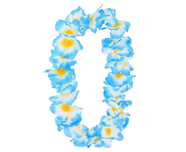 GoDan, naszyjnik hawajski, niebiesko-biały